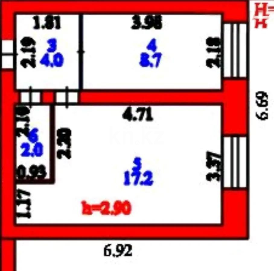 Продажа 2-комнатной квартиры, 31.9 м², ул. Льва Толстого, дом  17 в Астане