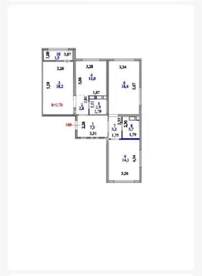 Продажа 3-комнатной квартиры, 84.3 м² в Астане