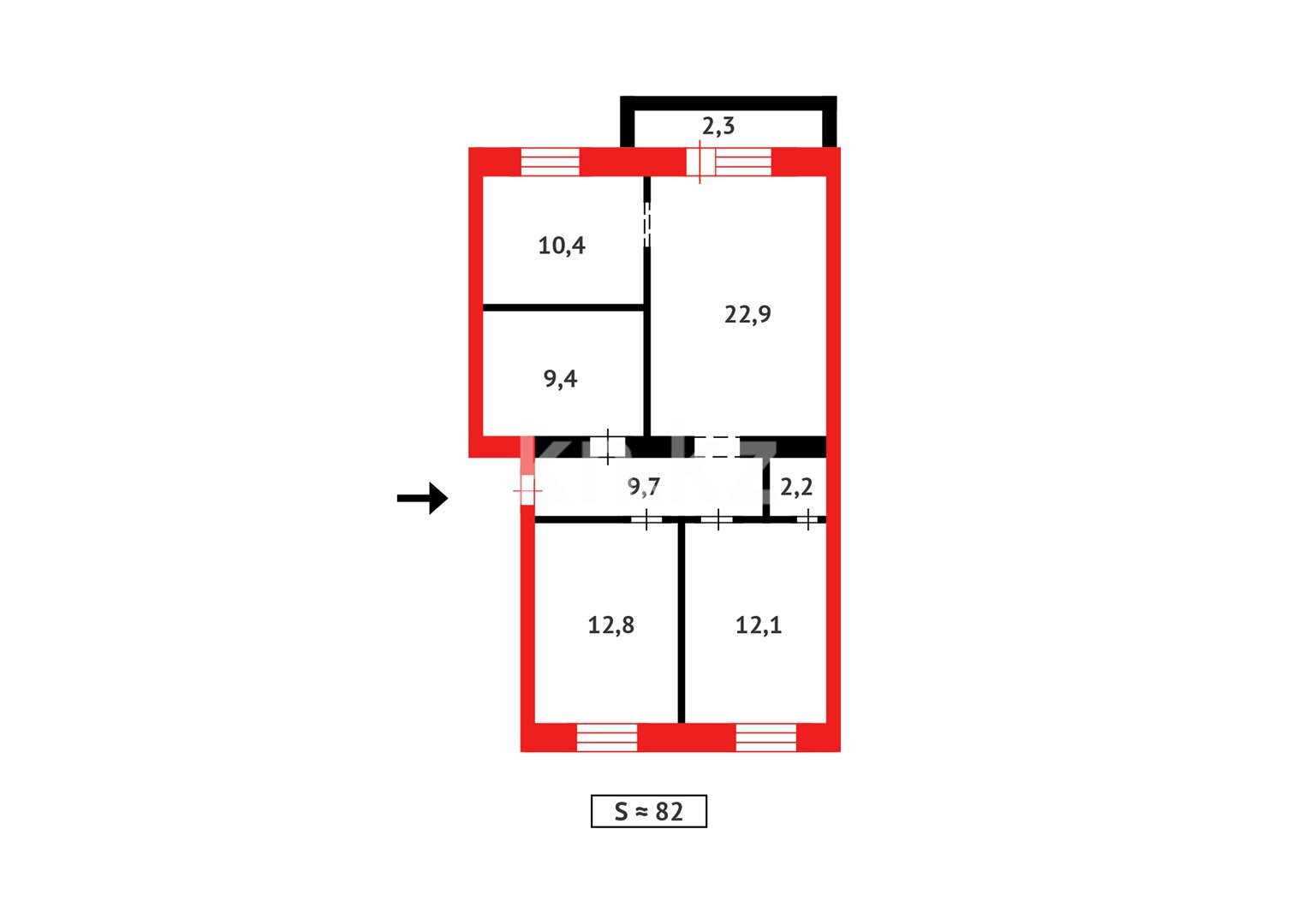 Продажа 3-комнатной квартиры, 83 м² в Темиртау - фото 12