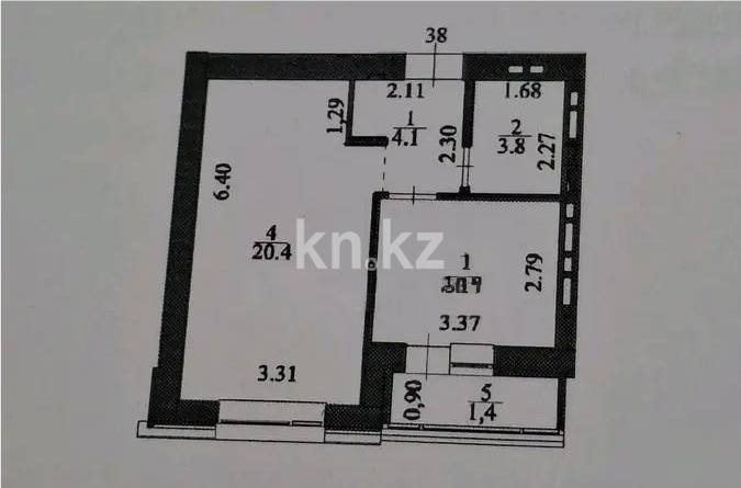 Продажа 1-комнатной квартиры, 40 м² в Астане - фото 4