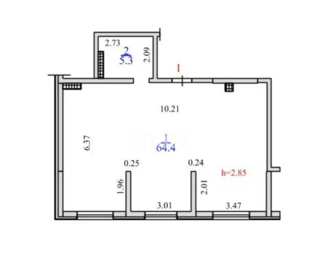 Продажа 2-комнатной квартиры, 69 м², пр. Рыскулова, дом  103/7 стр в Алматы