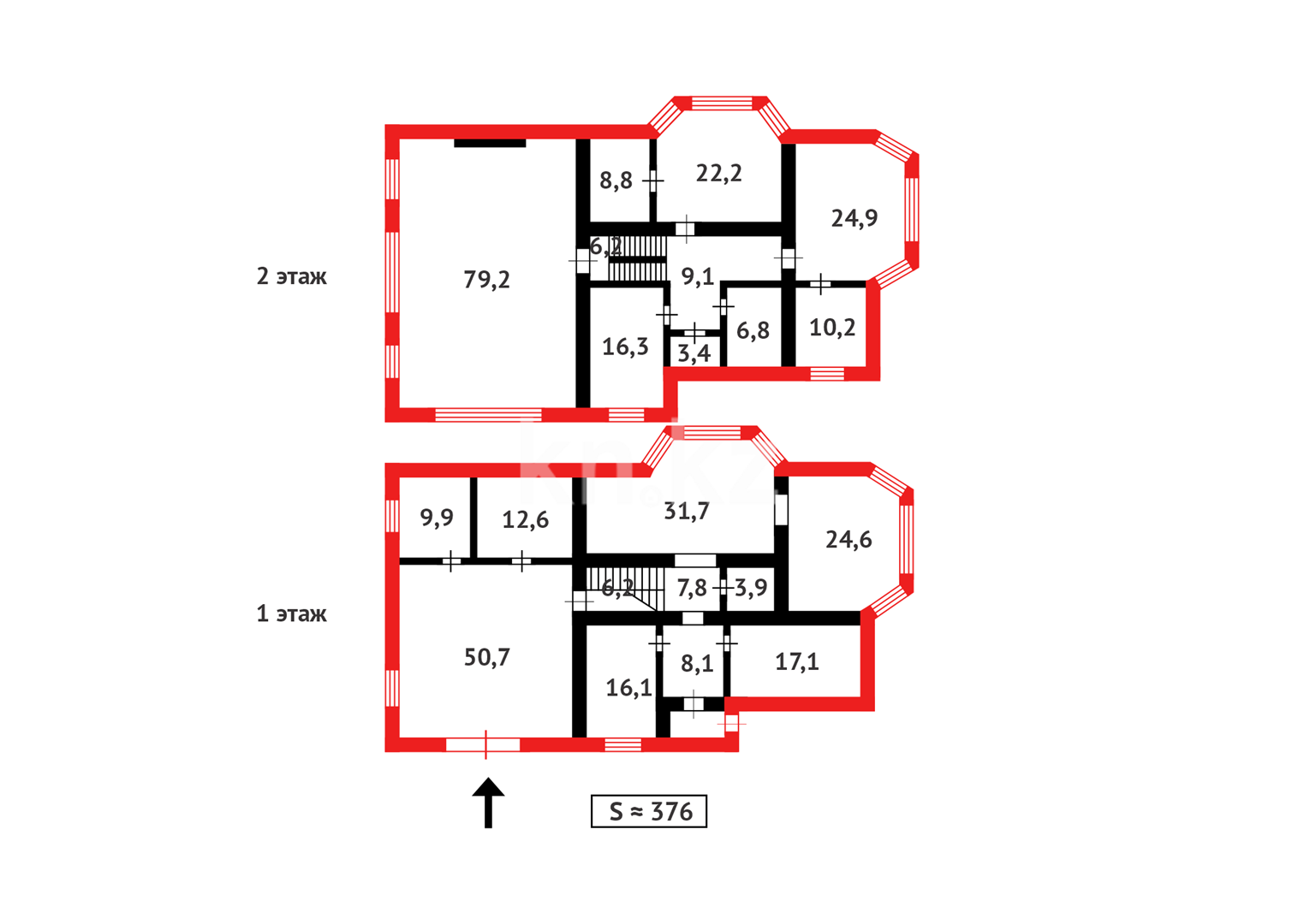 Продажа 9-комнатного дома, 375.7 м² в Караганде - фото 36