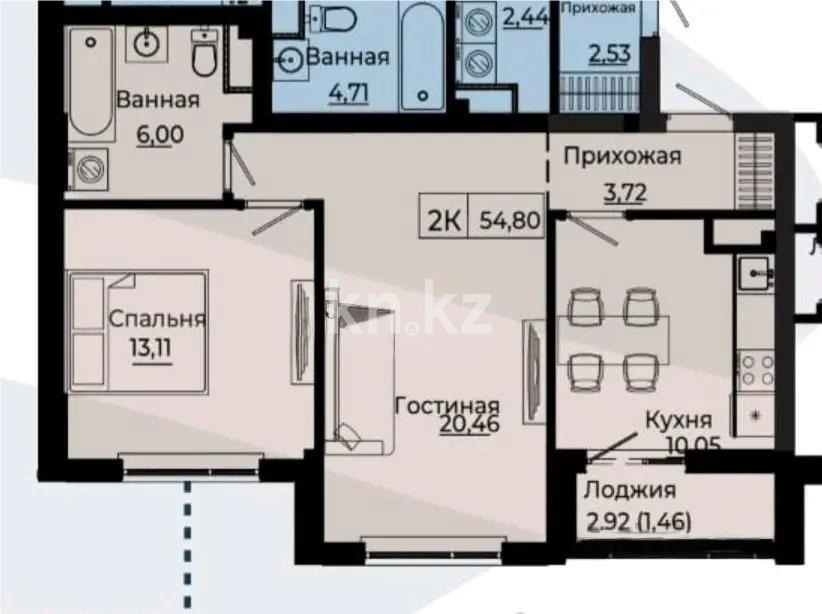 Продажа 2-комнатной квартиры, 64 м², пр. Улы Дала, дом  28 стр в Астане