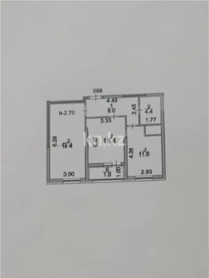 Продажа 2-комнатной квартиры, 58 м² в Астане