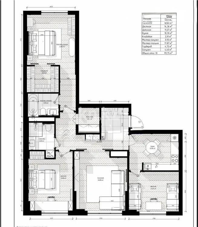 Продажа 3-комнатной квартиры, 100 м², ул. Казыбек би, дом  41/1 в Астане - фото 9