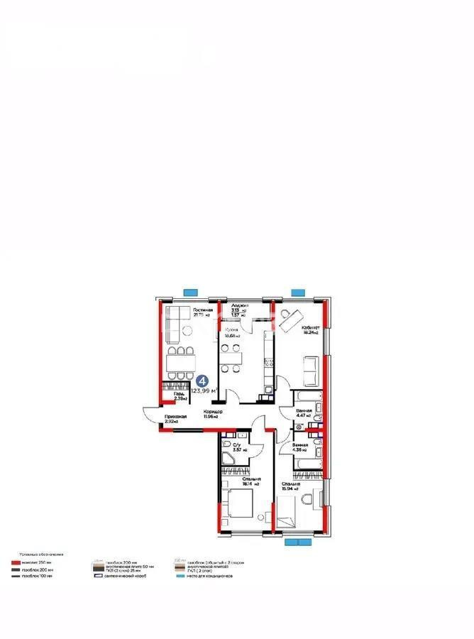 Продажа 4-комнатной квартиры, 124 м² в Алматы