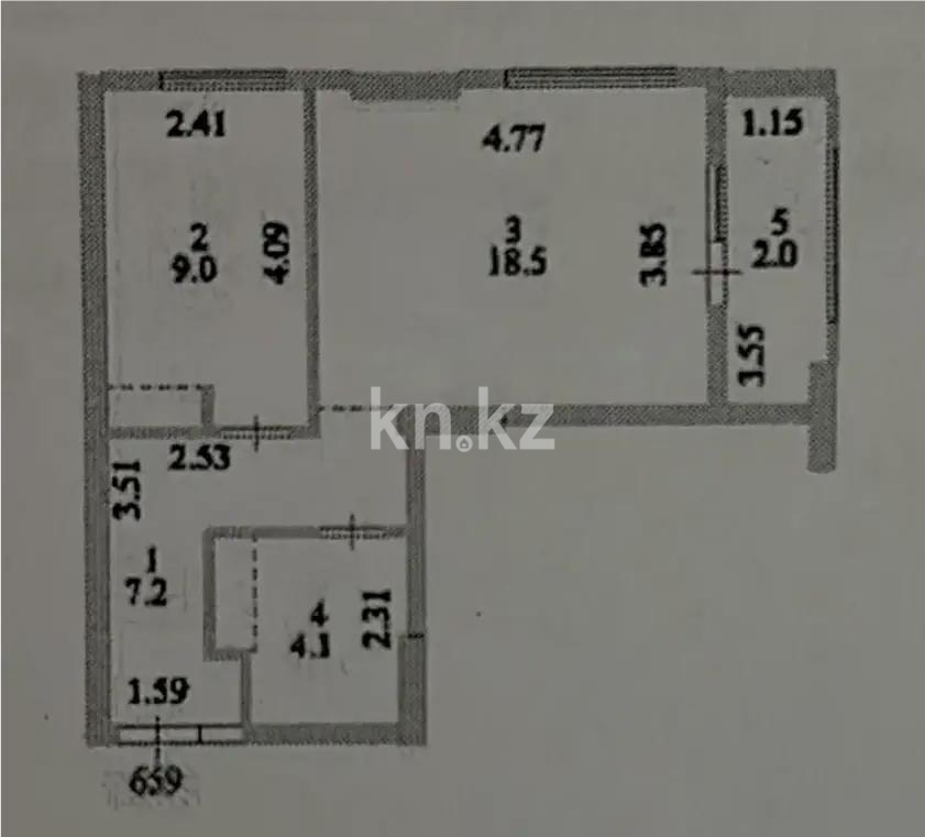 Продажа 1-комнатной квартиры, 41 м², ул. Е-429, дом  26 в Астане