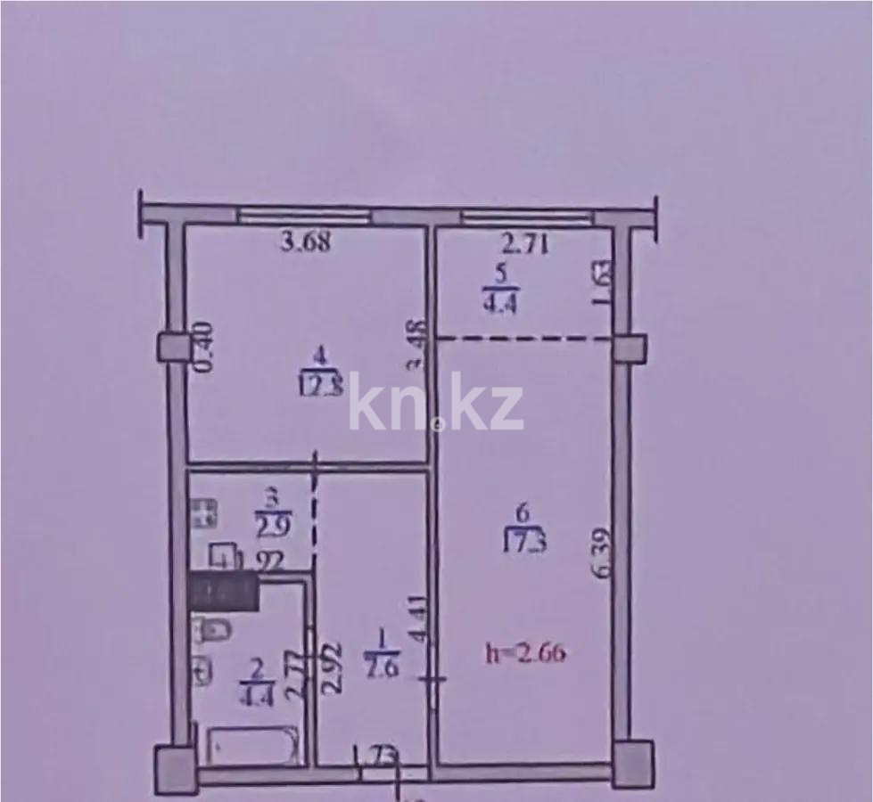 Продажа 2-комнатной квартиры, 51.9 м² в Алматы - фото 6