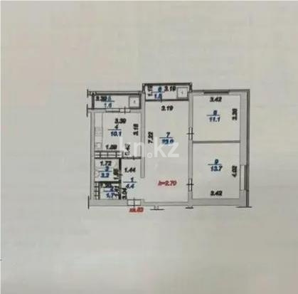 Продажа 3-комнатной квартиры, 70.3 м² в Алматы
