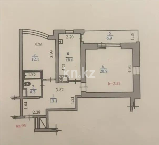 Продажа 2-комнатной квартиры, 67 м² в Алматы - фото 5