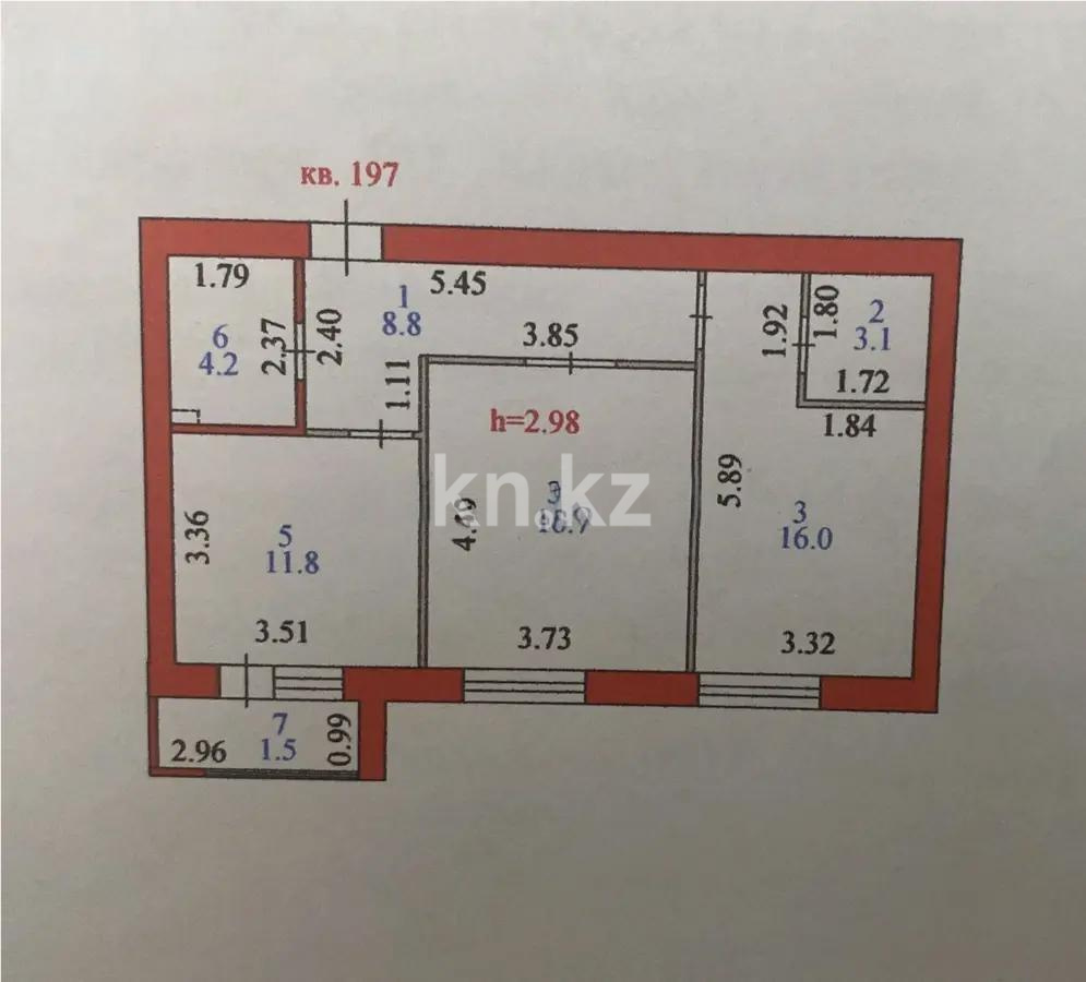 Продажа 2-комнатной квартиры, 62.1 м² в Астане - фото 7