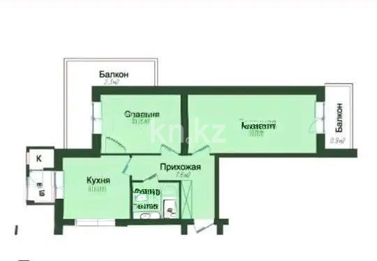 Продажа 2-комнатной квартиры, 55.1 м² в Алматы - фото 5