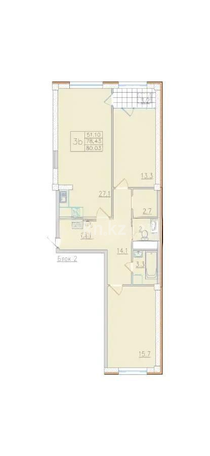 Продажа 3-комнатной квартиры, 81 м² в Алматы - фото 2