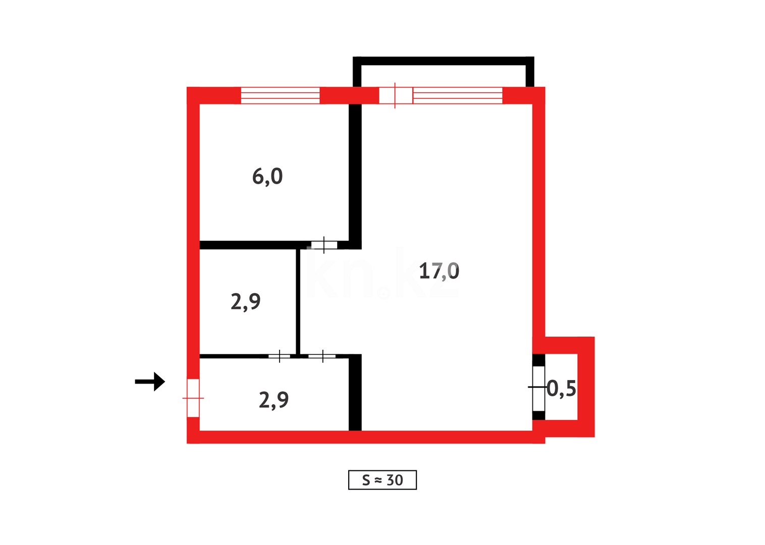 Продажа 1-комнатной квартиры, 30 м² в Сарани - фото 5