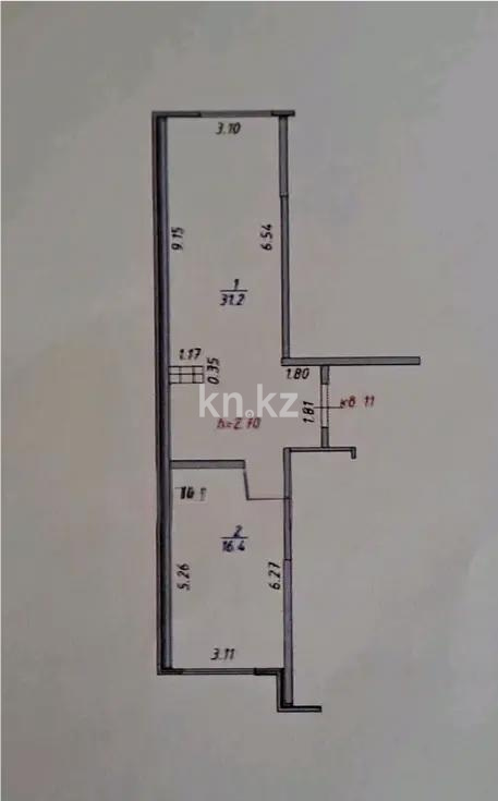 Продажа 2-комнатной квартиры, 48 м² в Алматы