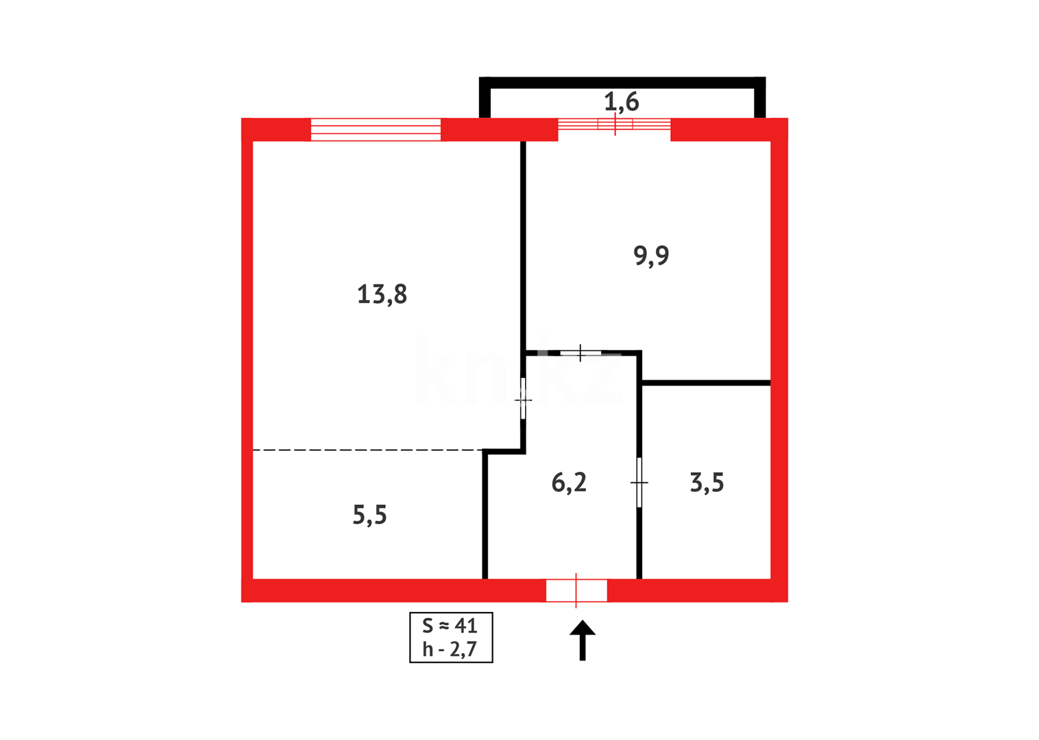 Продажа 2-комнатной квартиры, 40 м² в Караганде - фото 14