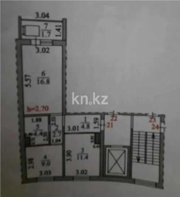 Продажа 2-комнатной квартиры, 52 м², пр. Республики, дом  1/3 в Караганде - фото 5