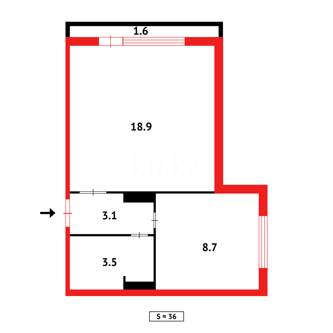 Продажа 1-комнатной квартиры, 36 м² в Караганде - фото 11