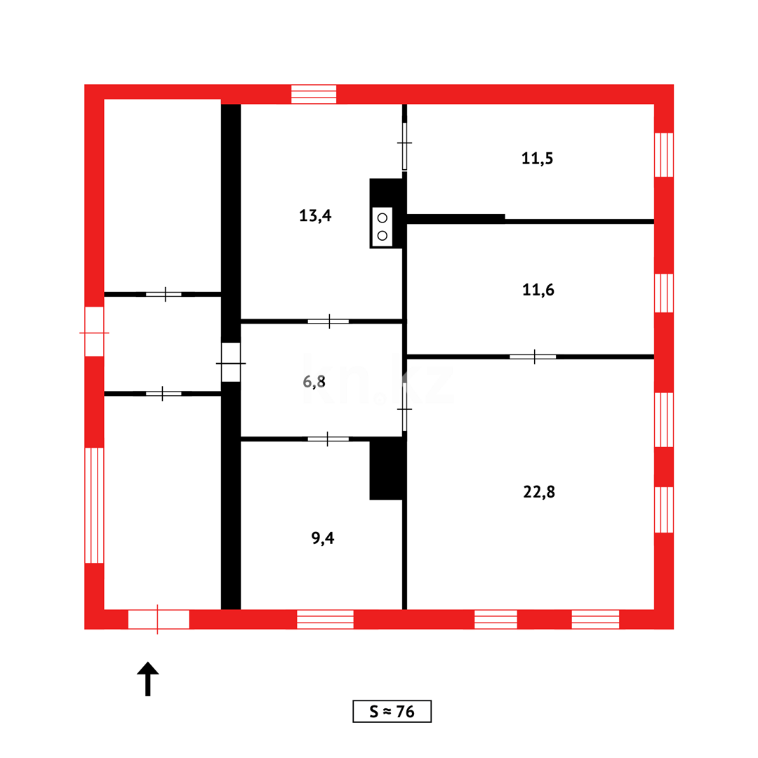 Продажа 4-комнатного дома, 75.5 м² в Караганде - фото 13