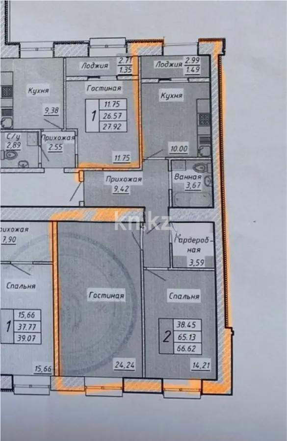 Продажа 2-комнатной квартиры, 66.6 м² в Астане - фото 3