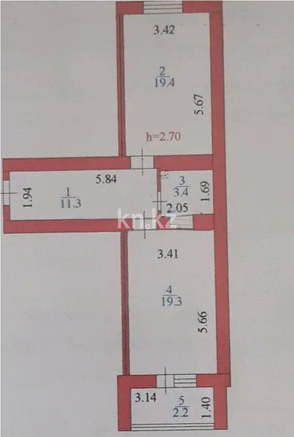 Продажа 2-комнатной квартиры, 50 м², пр. Кабанбай батыра, дом  59 в Астане - фото 6
