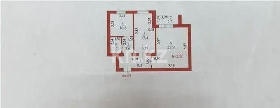 Продажа 2-комнатной квартиры, 74 м² в Астане - фото 5