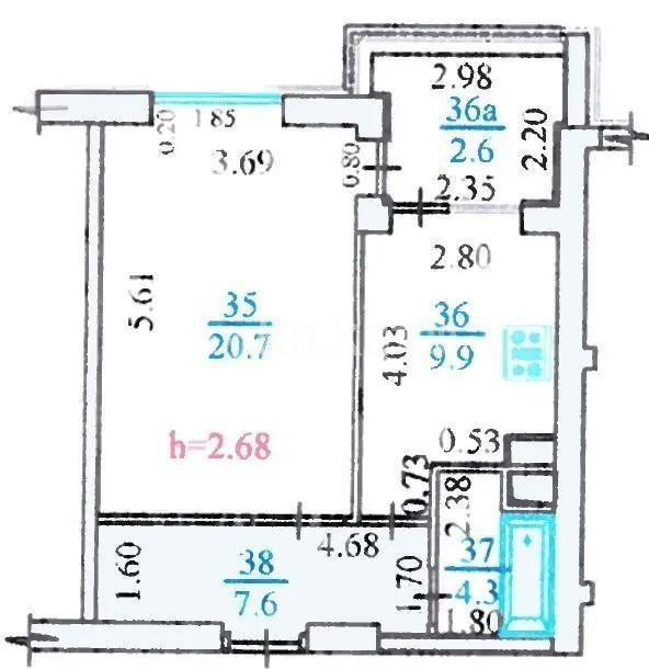 Продажа 1-комнатной квартиры, 45.1 м² в Алматы - фото 5