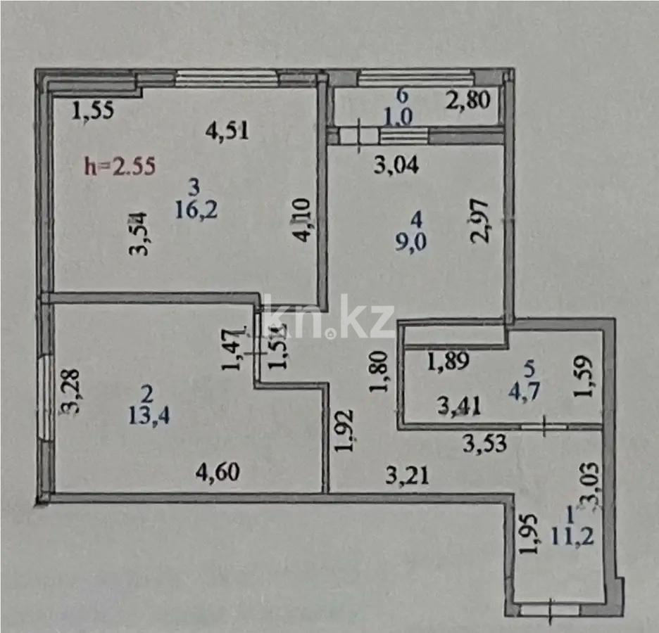 Продажа 2-комнатной квартиры, 55.5 м² в Астане - фото 7