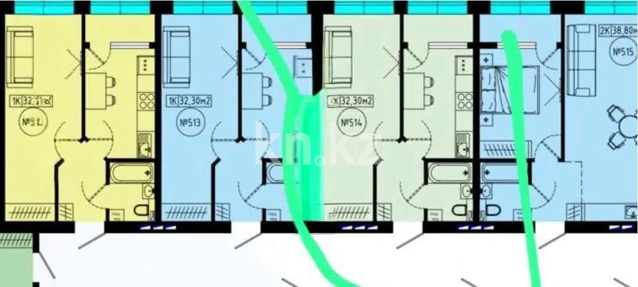 Продажа 1-комнатной квартиры, 32.3 м² в Астане - фото 5