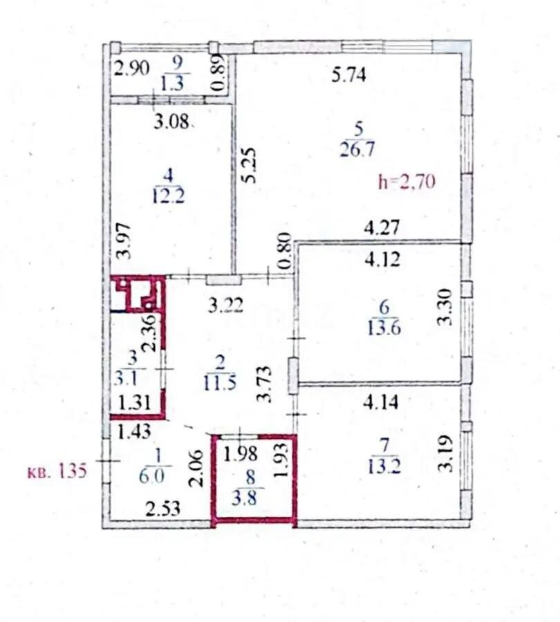 Продажа 3-комнатной квартиры, 92 м² в Астане