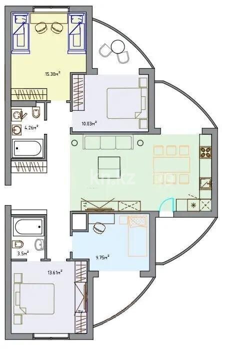 Продажа 4-комнатной квартиры, 110 м² в Алматы - фото 7