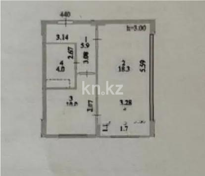 Продажа 1-комнатной квартиры, 39.9 м² в Астане