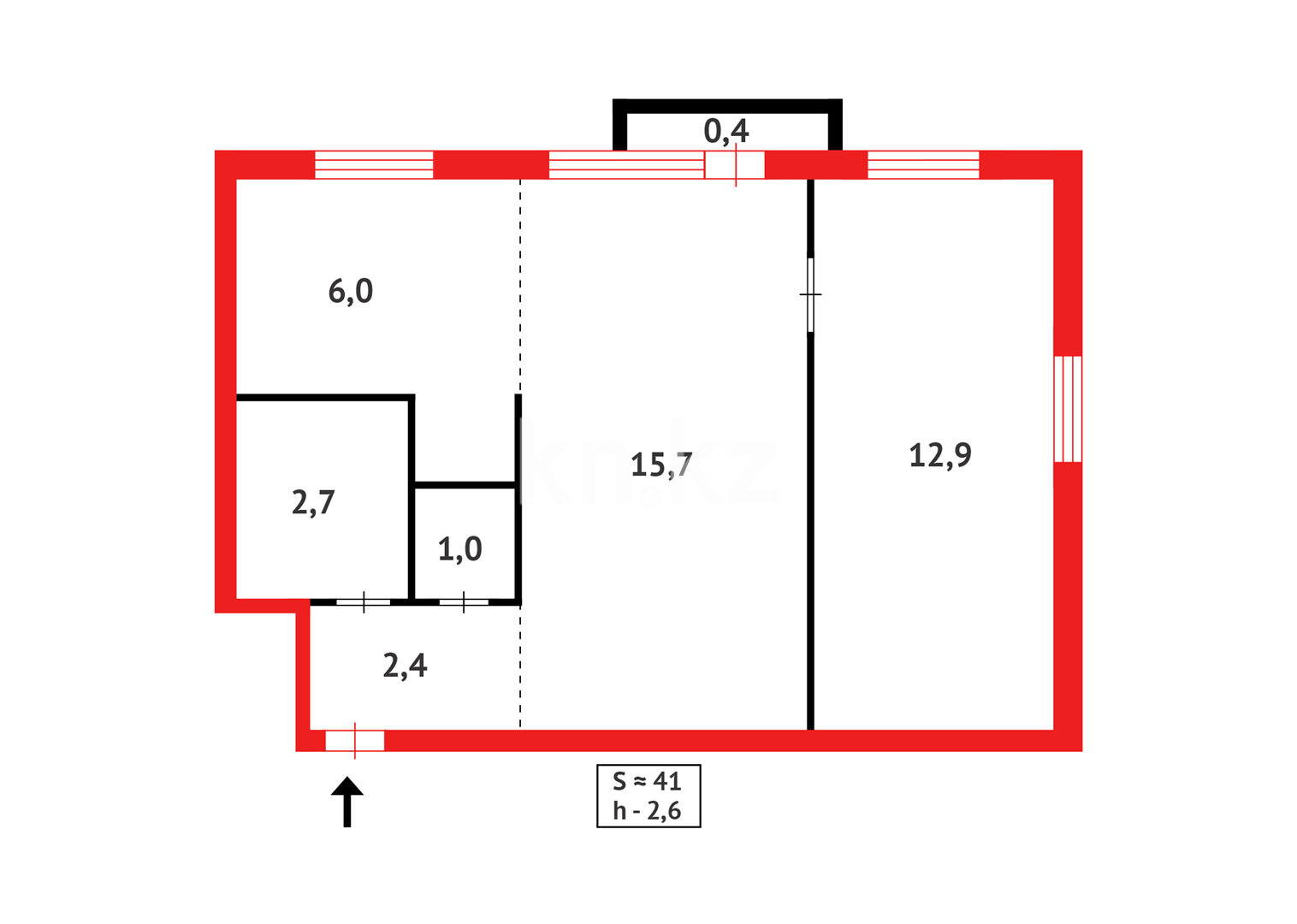 Продажа 2-комнатной квартиры, 38 м² в Караганде - фото 15