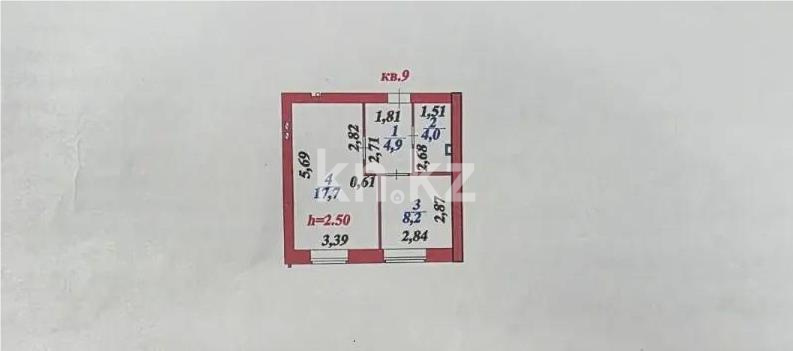 Продажа 1-комнатной квартиры, 34.8 м², ул. Бейбарыс Султан, дом  5 в Астане