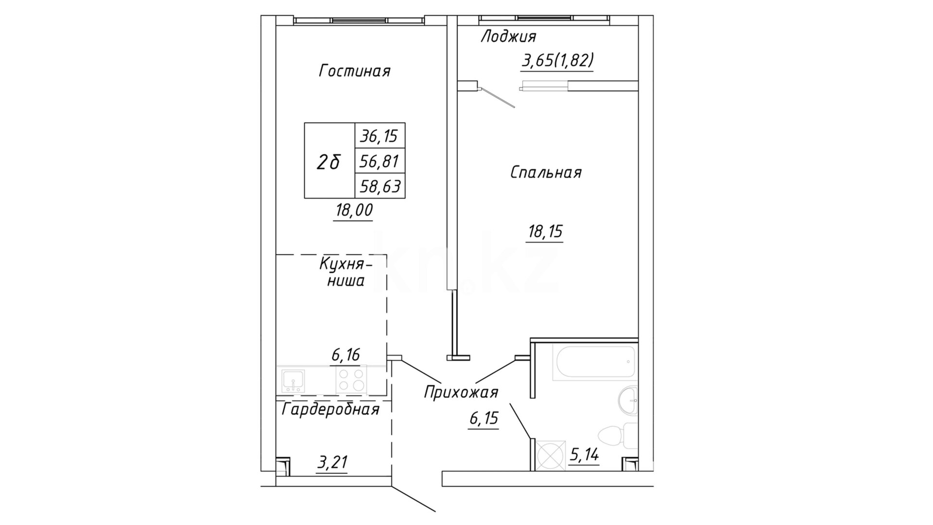 ЖК Raaf Park, 1-комнатная, цена 75 530 000 ₸, 1 300 000 ₸&nbsp;/&nbsp;м²