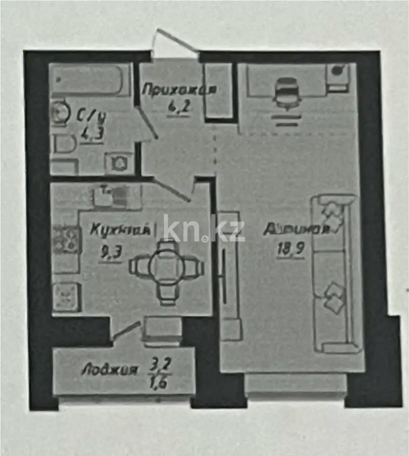 Продажа 1-комнатной квартиры, 40 м² в Астане