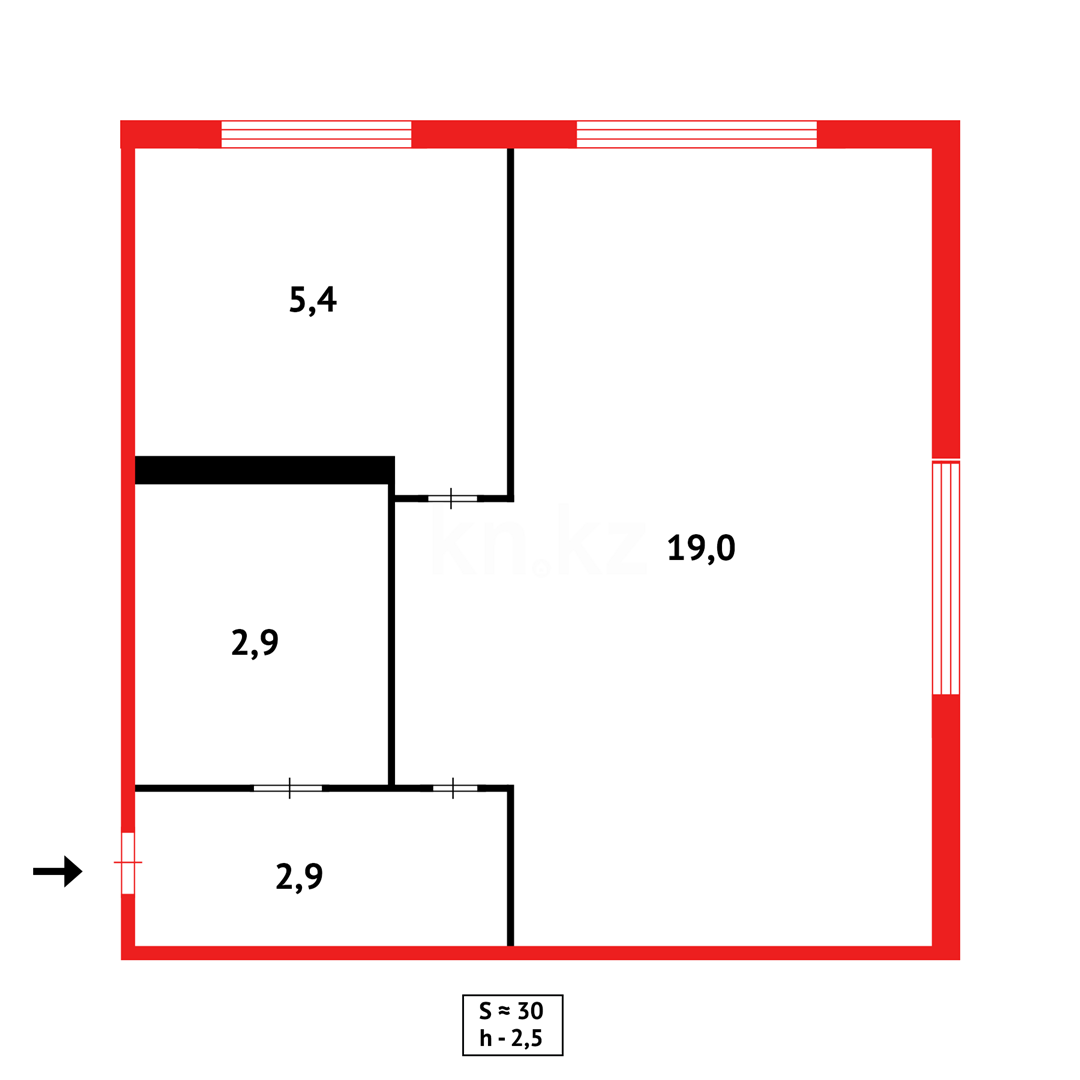Продажа 1-комнатной квартиры, 30 м² в Караганде - фото 7