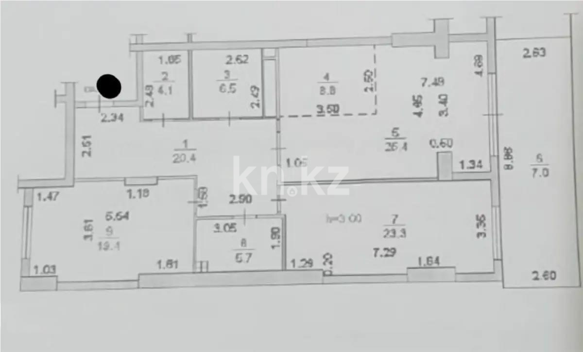 Продажа 3-комнатной квартиры, 120 м², пр. Гагарина, дом  277/7 в Алматы