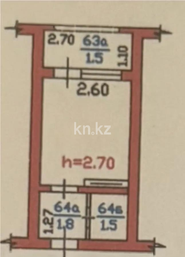 Продажа 1-комнатной квартиры, 13 м² в Алматы