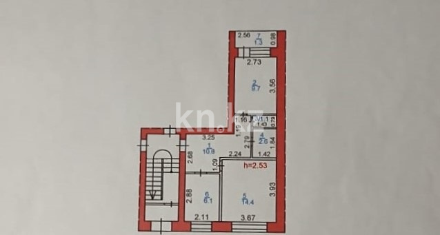 Продажа 2-комнатной квартиры, 47 м², Жекебаева, дом  125 в Караганде - фото 28