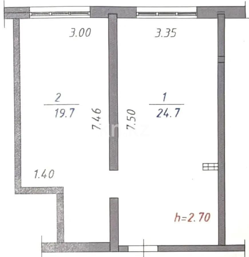 Продажа 1-комнатной квартиры, 44.4 м² в Алматы - фото 6