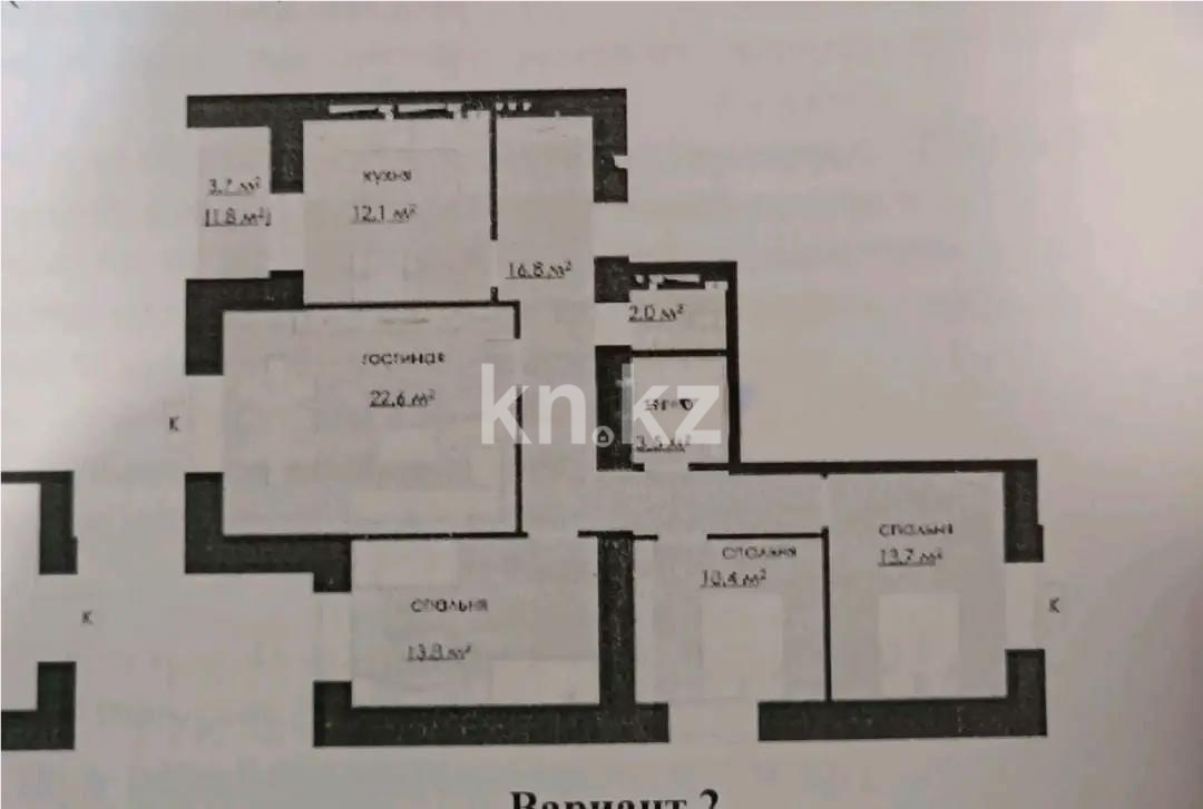 Продажа 4-комнатной квартиры, 100 м², 067 учетный квартал, дом  участок 502 в Караганде