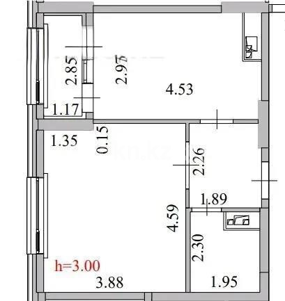 Продажа 2-комнатной квартиры, 40.36 м², ул. Е-430, дом  2/4 в Астане - фото 3