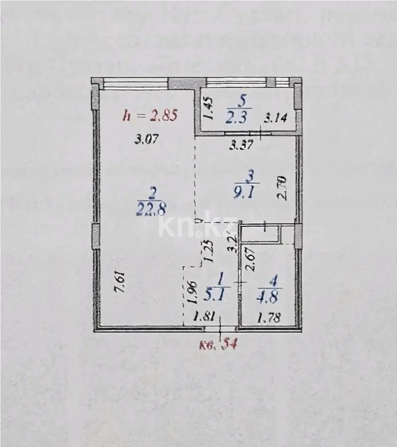 Продажа 1-комнатной квартиры, 46 м² в Астане - фото 6