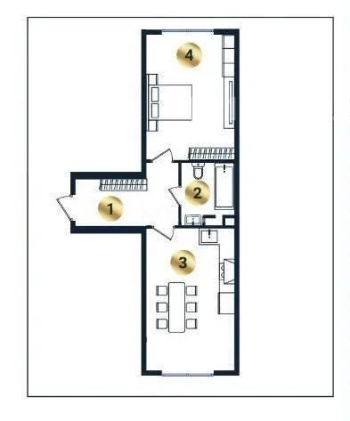 Продажа 1-комнатной квартиры, 49.74 м² в Алматы