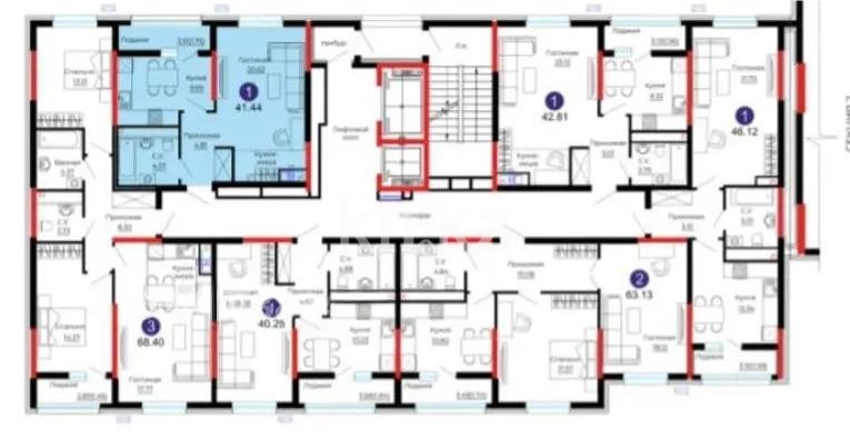 Продажа 1-комнатной квартиры, 41.5 м², ул. Е-429, дом  14 в Астане
