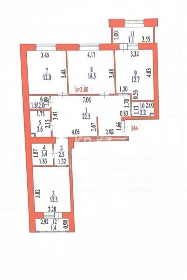 Продажа 4-комнатной квартиры, 90.4 м², ул. Анет баба, дом  2 в Астане - фото 9