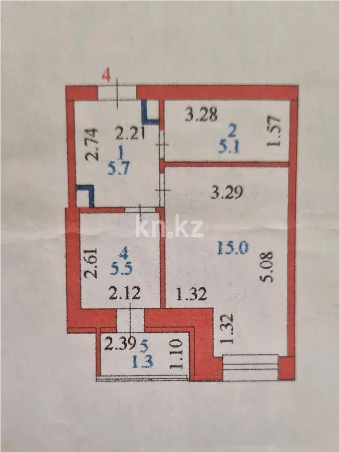 Продажа 1-комнатной квартиры, 32.6 м², ул. Карасай батыра, дом  22б в Астане - фото 4