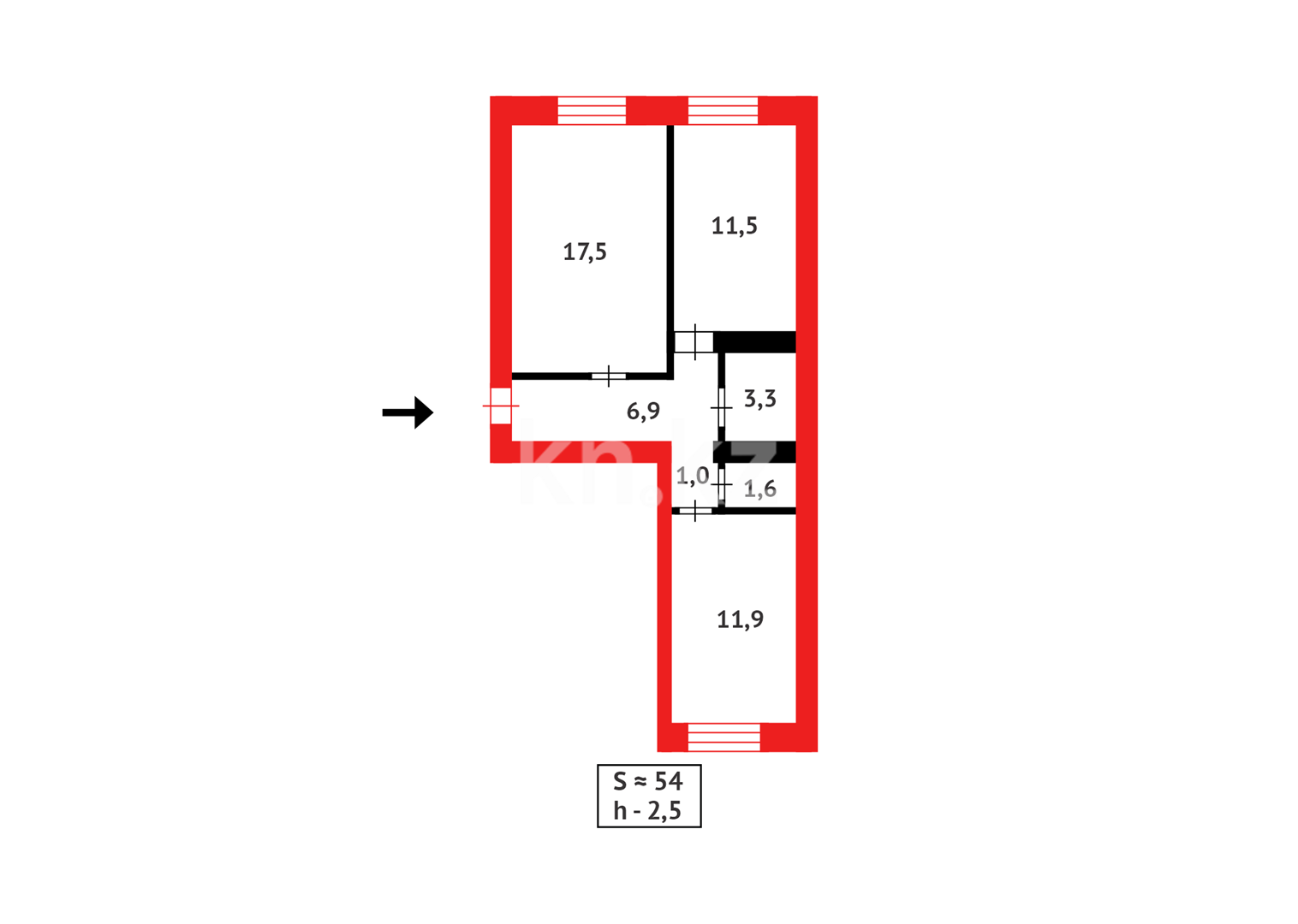 Продажа 2-комнатной квартиры, 55 м² в Астане - фото 6