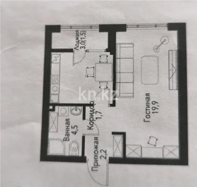 Продажа 1-комнатной квартиры, 39.9 м² в Алматы